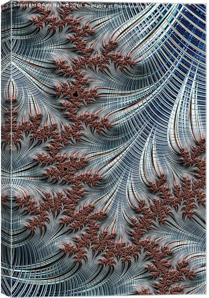 Laced - A Fractal Abstract Canvas Print by Ann Garrett