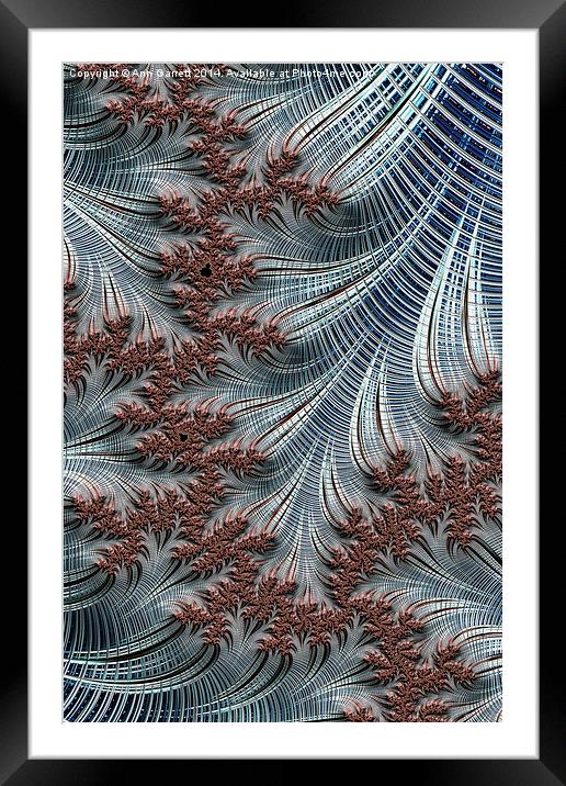 Laced - A Fractal Abstract Framed Mounted Print by Ann Garrett