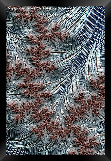 Laced - A Fractal Abstract Framed Print by Ann Garrett