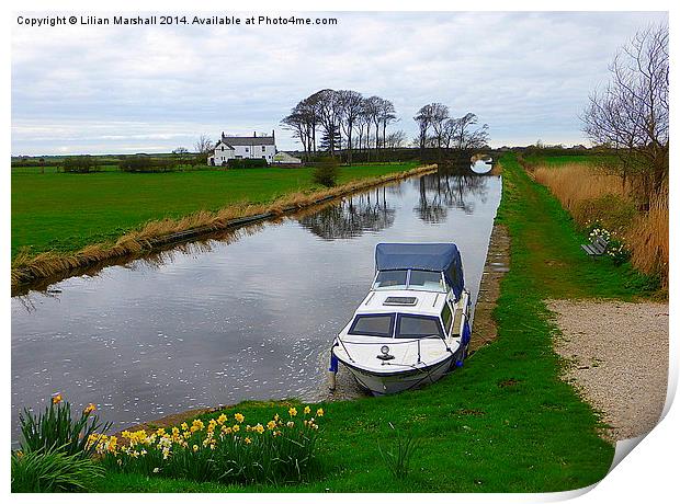 The Lancaster Canal Print by Lilian Marshall