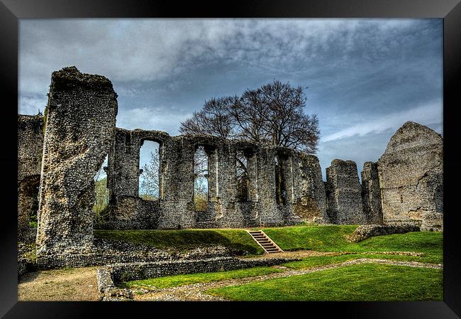 bishops waltham palace ruin Framed Print by nick wastie