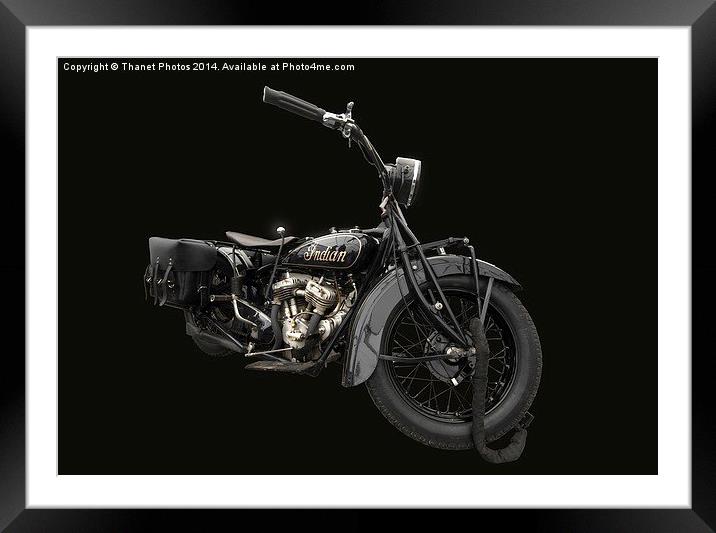 indian motorbike Framed Mounted Print by Thanet Photos