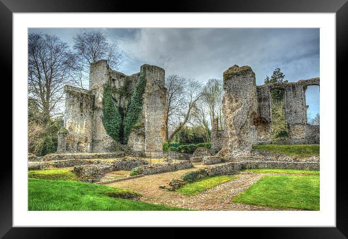 bishops waltham palace ruin Framed Mounted Print by nick wastie