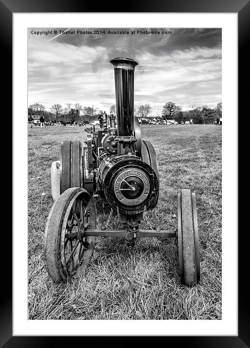 Steam engine in mono Framed Mounted Print by Thanet Photos