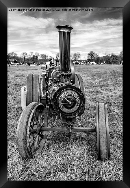 Steam engine in mono Framed Print by Thanet Photos