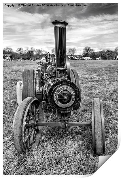 Steam engine in mono Print by Thanet Photos