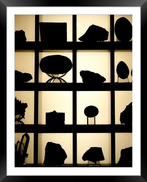 Mineral silhouette Framed Mounted Print by John Hastings