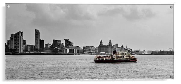 Ferry Cross the Mersey Acrylic by Pete Lawless