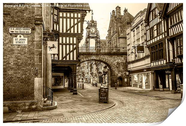 Eastgate Chester Print by Pete Lawless