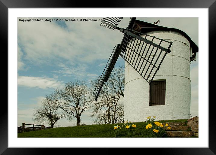 Windmill. Framed Mounted Print by John Morgan