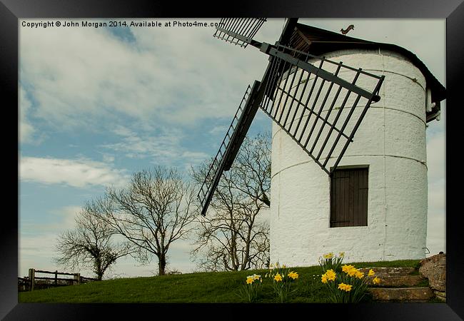 Windmill. Framed Print by John Morgan