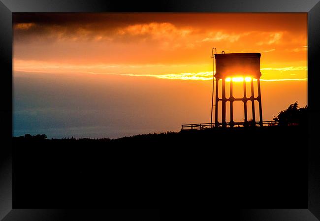 Water tower in Pennard Framed Print by Leighton Collins