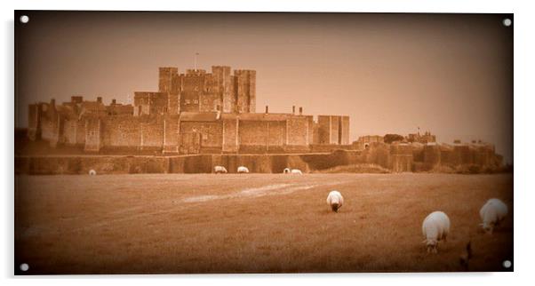 Dover Castle. Acrylic by Mark Franklin