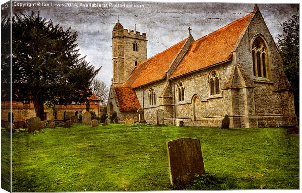 Church at Little Wittenham Canvas Print by Ian Lewis