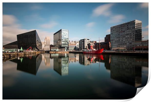 Canning dock reflections Print by Paul Farrell Photography