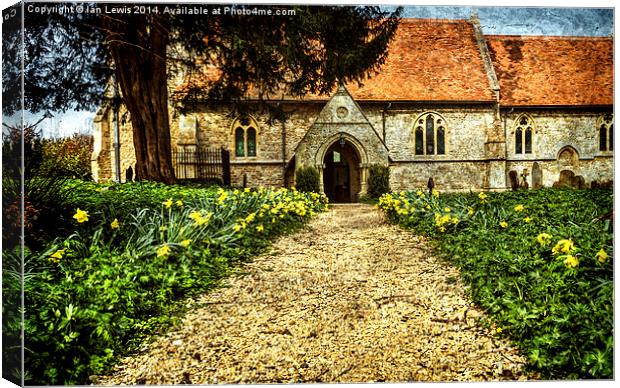Path To The Church Canvas Print by Ian Lewis