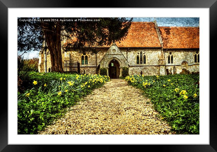Path To The Church Framed Mounted Print by Ian Lewis