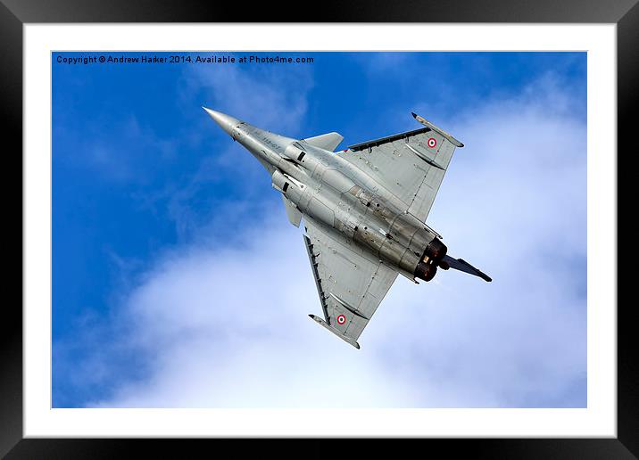 French Air Force Dassault Rafale C Framed Mounted Print by Andrew Harker