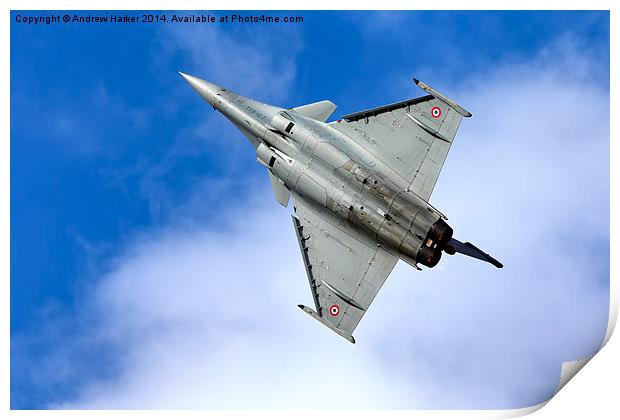 French Air Force Dassault Rafale C Print by Andrew Harker