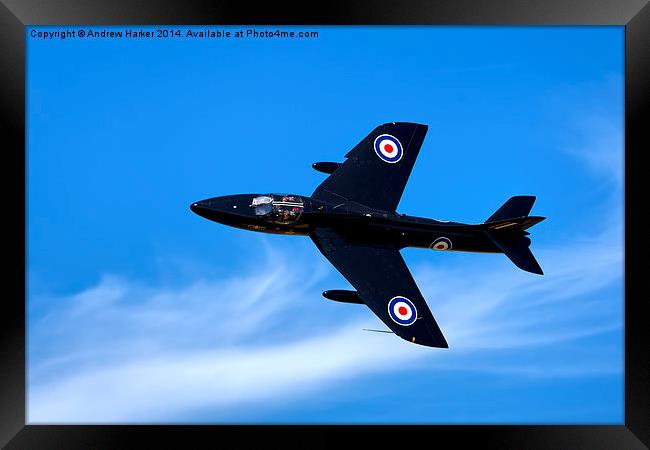 Hawker Hunter T.7A  Framed Print by Andrew Harker