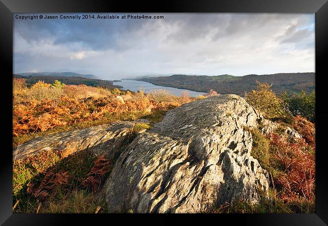Windermere From Stott park Framed Print by Jason Connolly