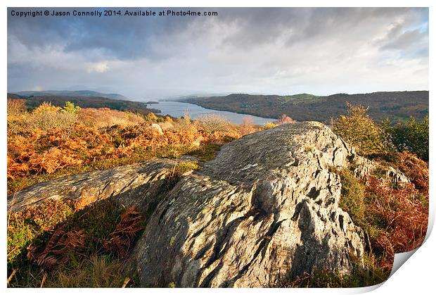 Windermere From Stott park Print by Jason Connolly