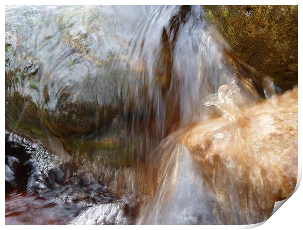 water in the Yorkshire stream Print by Robert Gipson
