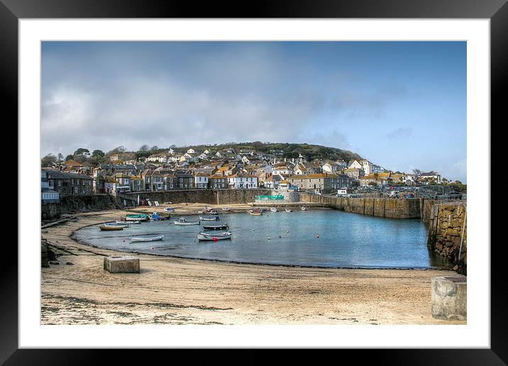 Mousehole Harbour Framed Mounted Print by Diane Griffiths