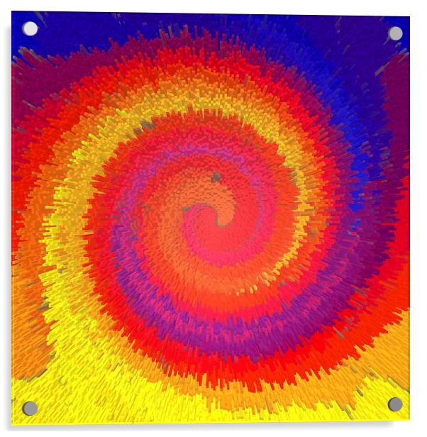 Mosaic swirl Acrylic by Robert Gipson