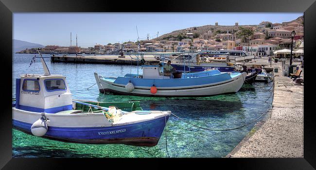 Fishing Boats in the Harbour Framed Print by Tom Gomez