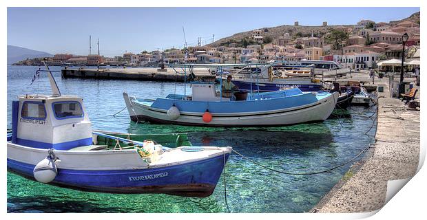 Fishing Boats in the Harbour Print by Tom Gomez