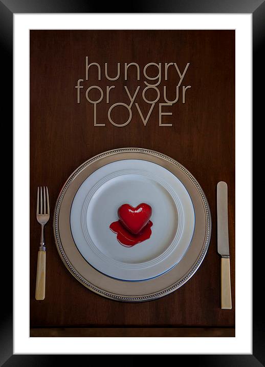 Hungry for your LOVE Framed Mounted Print by Abdul Kadir Audah