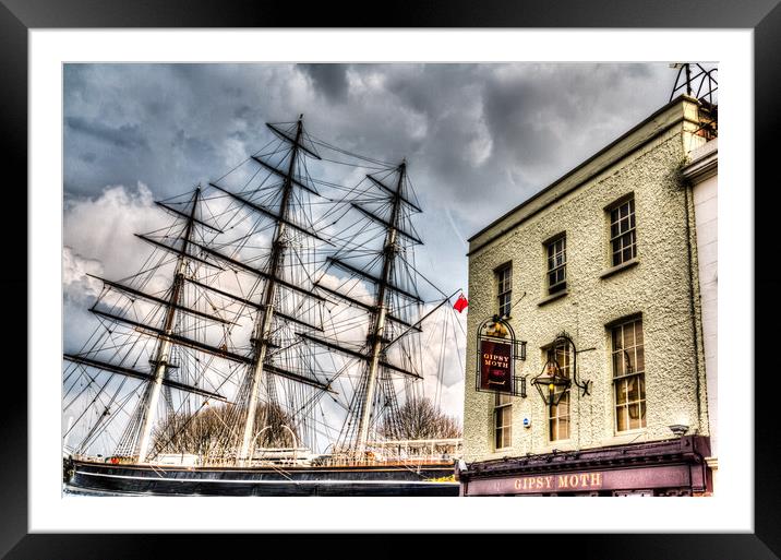 The Cutty Sark and Gipsy Moth Pub Greenwich Framed Mounted Print by David Pyatt