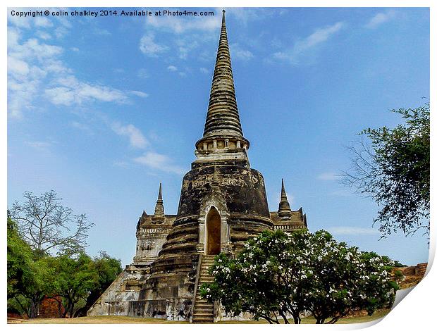 Phra Nakhon Si Ayutthaya Print by colin chalkley