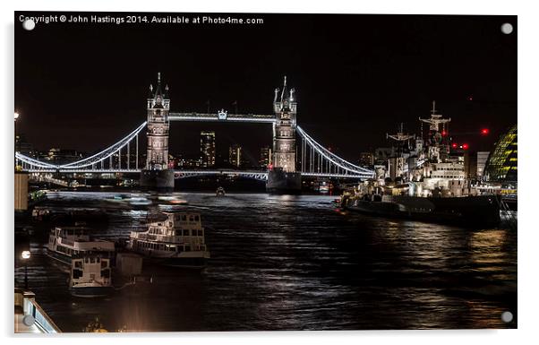 Illuminated London Icon Acrylic by John Hastings
