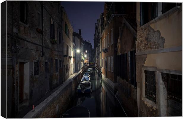 Venetian night view Canvas Print by Steve Hughes