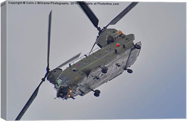 RAF Odiam Display Chinook - Dunsfold 2013 Canvas Print by Colin Williams Photography