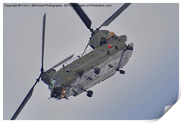 RAF Odiam Display Chinook - Dunsfold 2013 Print by Colin Williams Photography