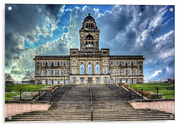 Wirral, Wallasey Town Hall Acrylic by Pete Lawless