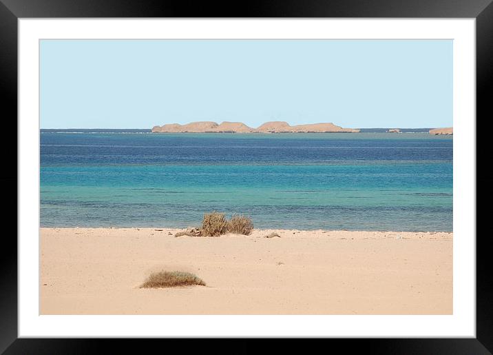 Desert Island Framed Mounted Print by Jacqueline Burrell