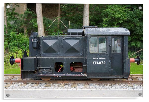 Old German Railway Locomotive Acrylic by Matthias Hauser