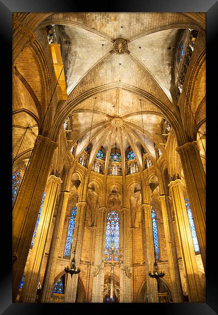 La Catedral Cathedral Barcelona Framed Print by Matthias Hauser