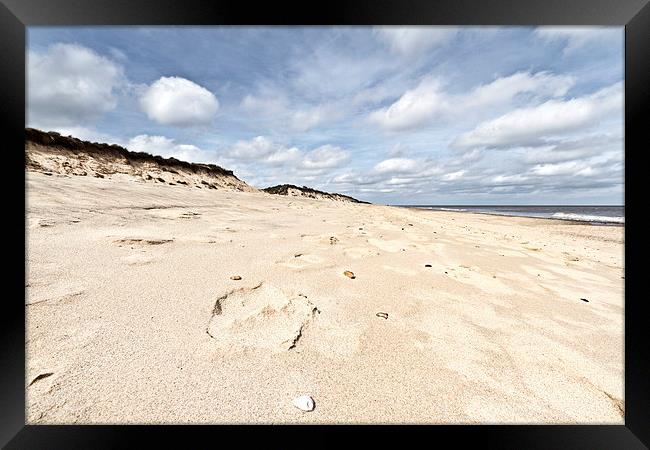 Hemsby Sands Framed Print by Paul Macro