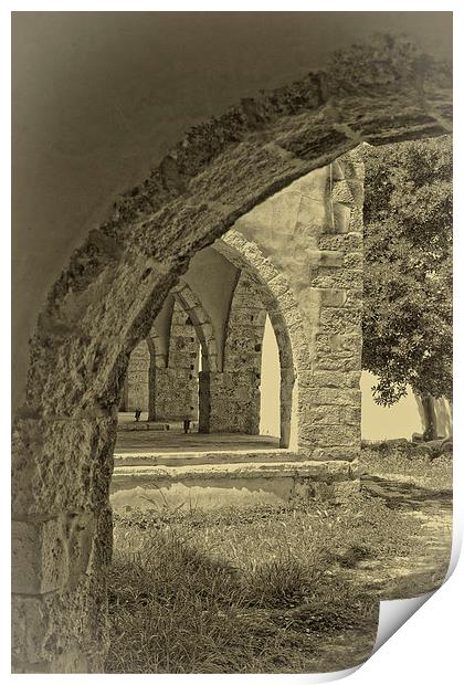 Arches of old Rethymnon Print by Rod Ohlsson