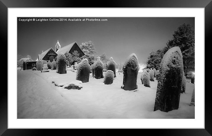 Church graveyard Framed Mounted Print by Leighton Collins