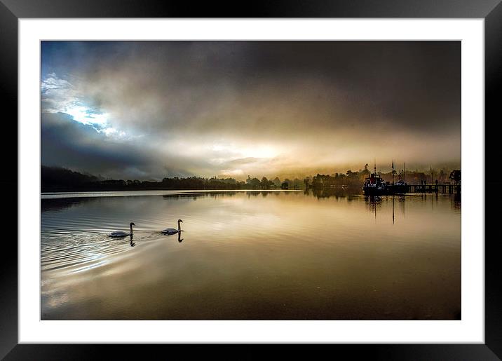 Ullswater Dawn, Cumbria Framed Mounted Print by Dave Hudspeth Landscape Photography