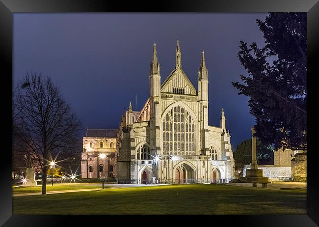 Winchester Cathedral Framed Print by Gary Finnigan