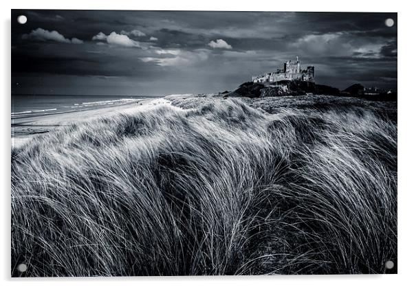 Bambrough Castle Northumberland Acrylic by Dave Hudspeth Landscape Photography