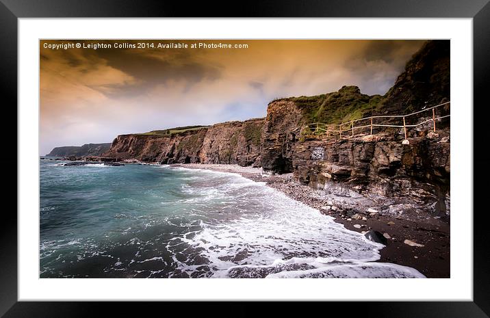 Cornish coast Framed Mounted Print by Leighton Collins