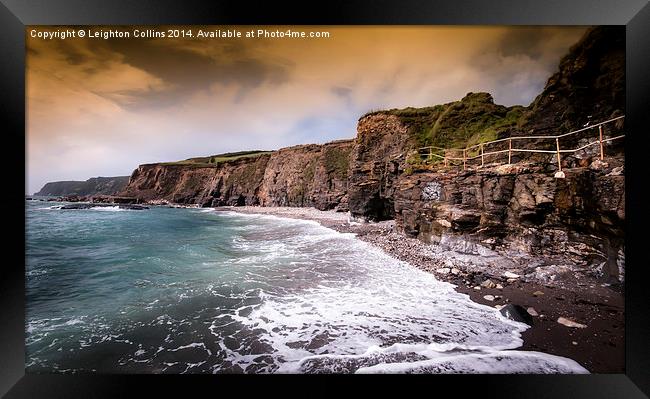 Cornish coast Framed Print by Leighton Collins